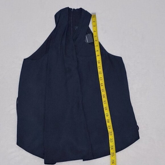 NWT CLUB MONACO Draped pleated cross over belted top - Picture 14 of 16